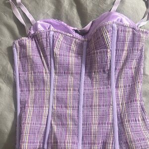 Victoria's Secret Purple Plaid Corset